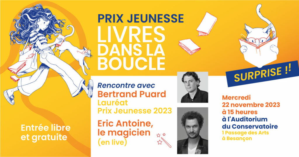 Rencontre avec Bertrand Puard et Eric Antoine, lauréats du Prix Jeunesse  2023 - Livres dans la Boucle